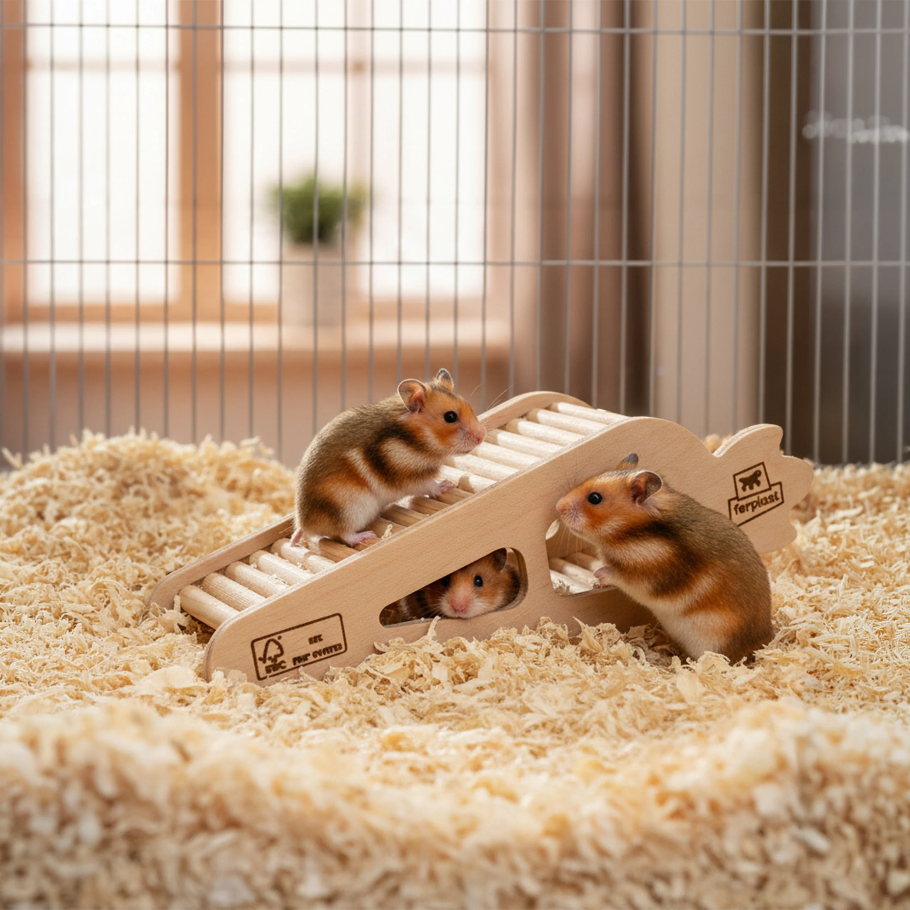ARCADE CARROT Wooden hamster toy - Image 3