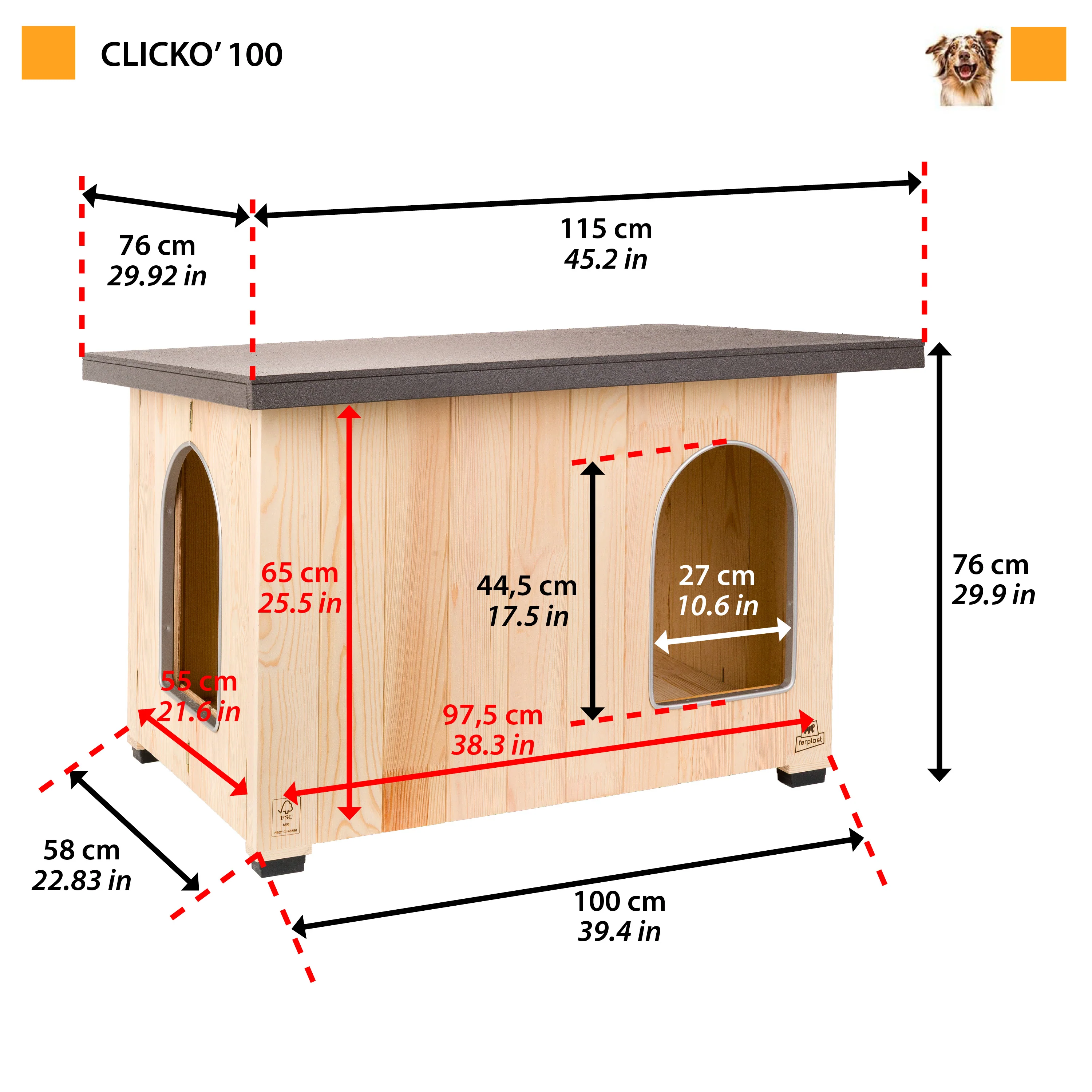 CLICKO wooden dog kennel - Image 15